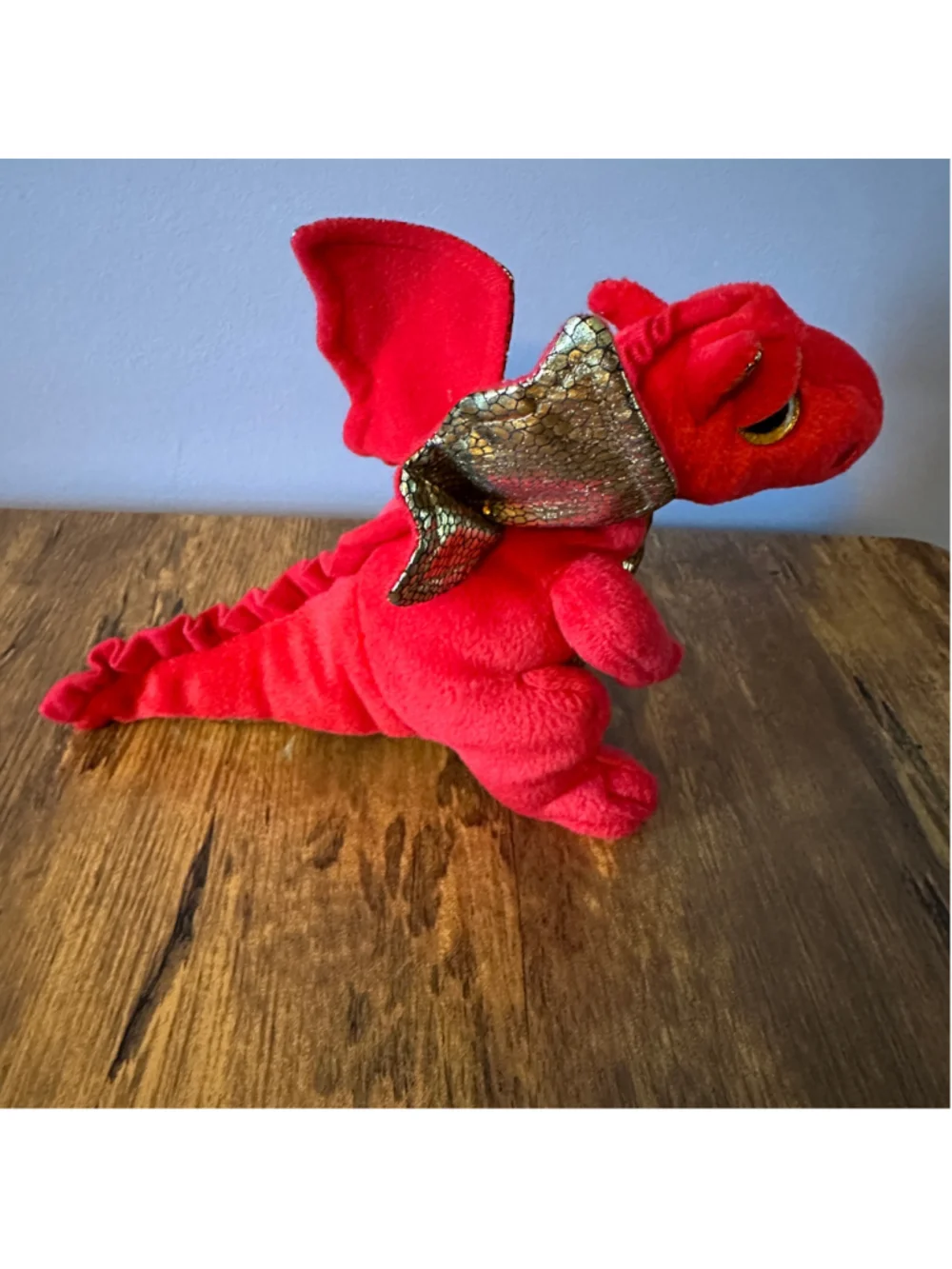 Ty Legend Dragon Plush Red Gold Stuffed Animal 6 Inch